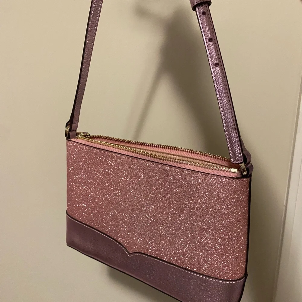 Kate Spade Rose Gold Glitter Crossbody Bag